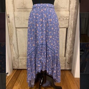 COPY - Floral high-low maxi skirt